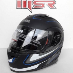 KASK 021C - KASK AÇILIR SİYAH-MAVİ XL CE BELGELİ