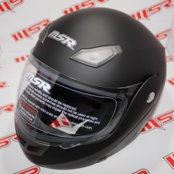 KASK 012A - MSR MAT SİYAH KASK AÇILIR XL CE BELGELİ