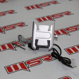 AKS 404 - TELEFON MUHAFAZA BRAKETİ USB GİRİŞLİ GRİ